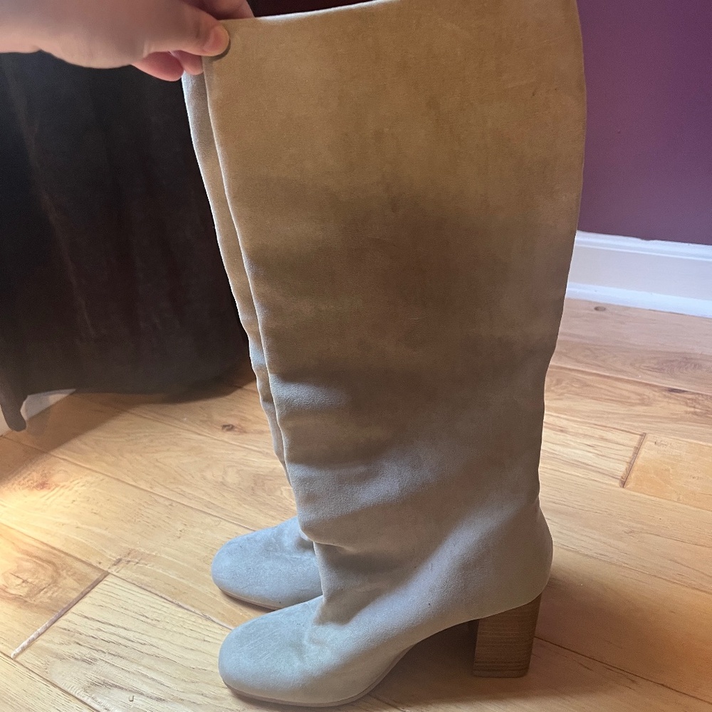 Anthropologie Suede Knee High Boots